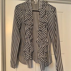 Blue and white Cache blouse